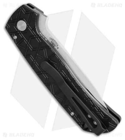 Pro-Tech ATCF Automatic Knife Black Traffic Pattern Aluminum  (3.5" Polished)