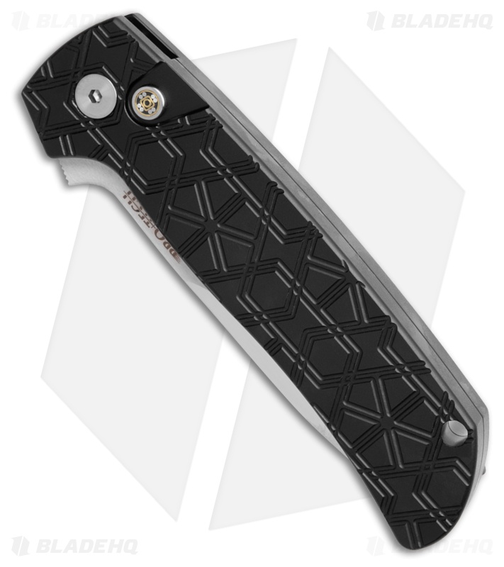 Pro-Tech ATCF Automatic Knife Black Traffic Pattern Aluminum  (3.5" Polished)