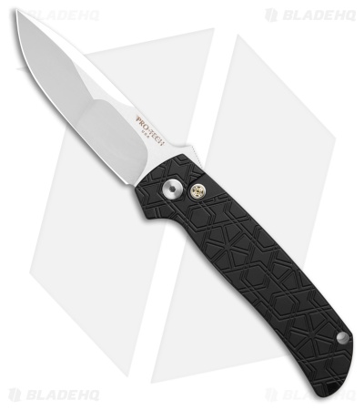 Pro-Tech ATCF Automatic Knife Black Traffic Pattern Aluminum  (3.5" Polished)