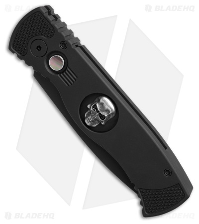 Pro-Tech Tactical Response 2 Auto Knife Black Shaw Skull Aluminum (3.1" Black)