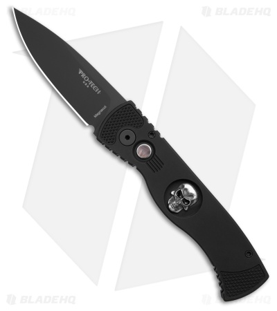 Pro-Tech Tactical Response 2 Auto Knife Black Shaw Skull Aluminum (3.1" Black)