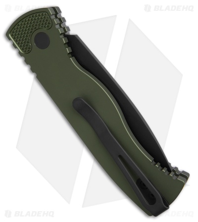 Protech TR-2 Green Tactical Response 2 Automatic Knife (3" Black)
