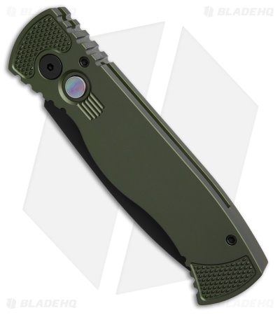 Protech TR-2 Green Tactical Response 2 Automatic Knife (3" Black)