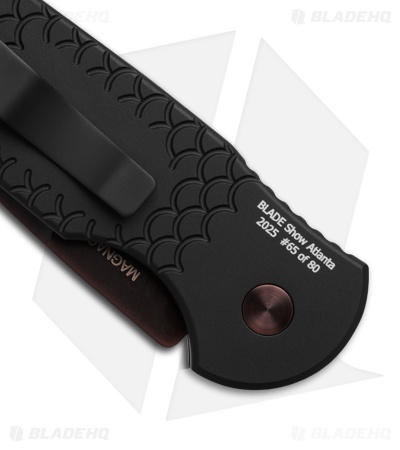 Pro-Tech TR-3 Operator Black Al Automatic Knife Fish Scale (3.5" Two-Tone)