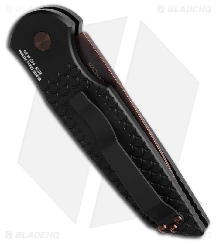 Pro-Tech TR-3 Operator Black Al Automatic Knife Fish Scale (3.5" Two-Tone)