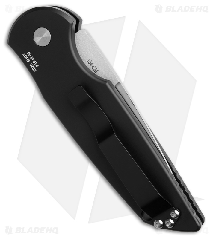 Pro-Tech Tactical Response TR-3 Automatic Knife Grooved Black Al (3.5" Satin)