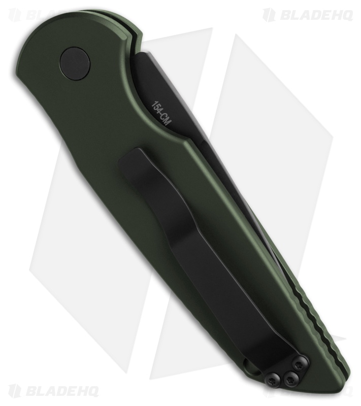 Pro-Tech Tactical Response TR-3 Automatic Knife Grooved Green Al (3.5" DLC)