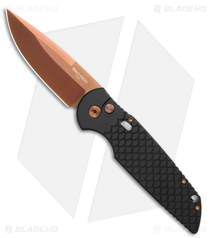 Pro-Tech Tactical Response TR-3 Automatic Knife Scale Black Al (3.5" Copper)