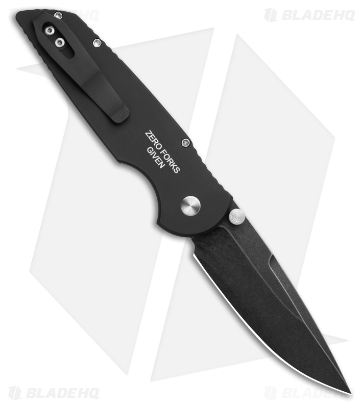 Pro-Tech TR-3 Integrity Zero Forks Knife Black Al Black SW
