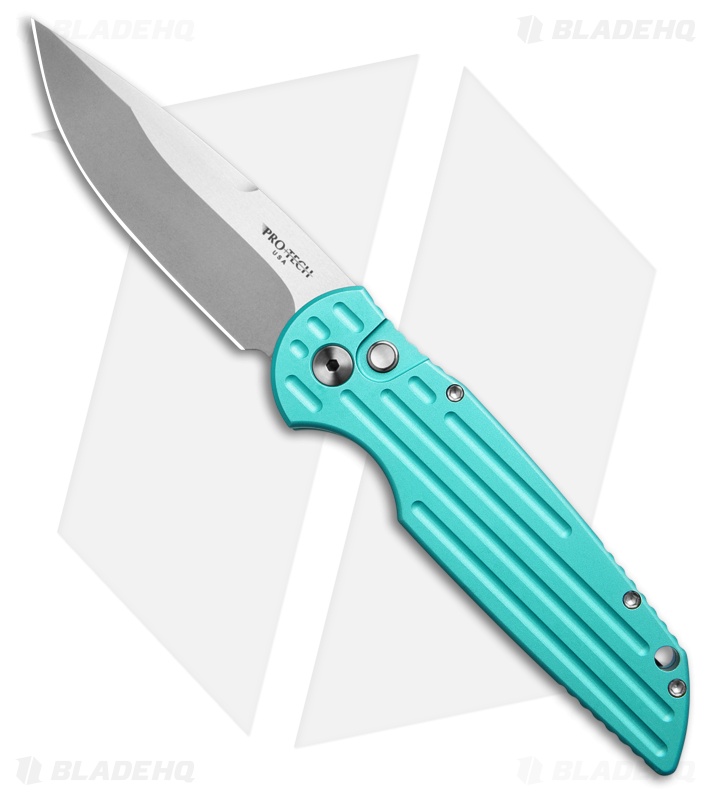 Pro-Tech Tactical Response 3 Automatic Knife Blue Grooves (3.5" Stonewash)