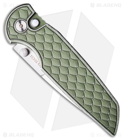 Pro-Tech TR-3 Integrity Button Lock Knife Battleworn Reptile Green (3.5" Satin)