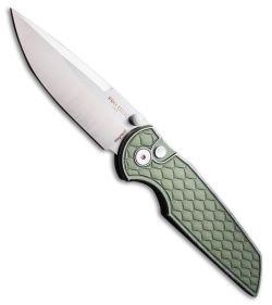 Pro-Tech TR-3 Integrity Button Lock Knife Battleworn Reptile Green (3.5" Satin)