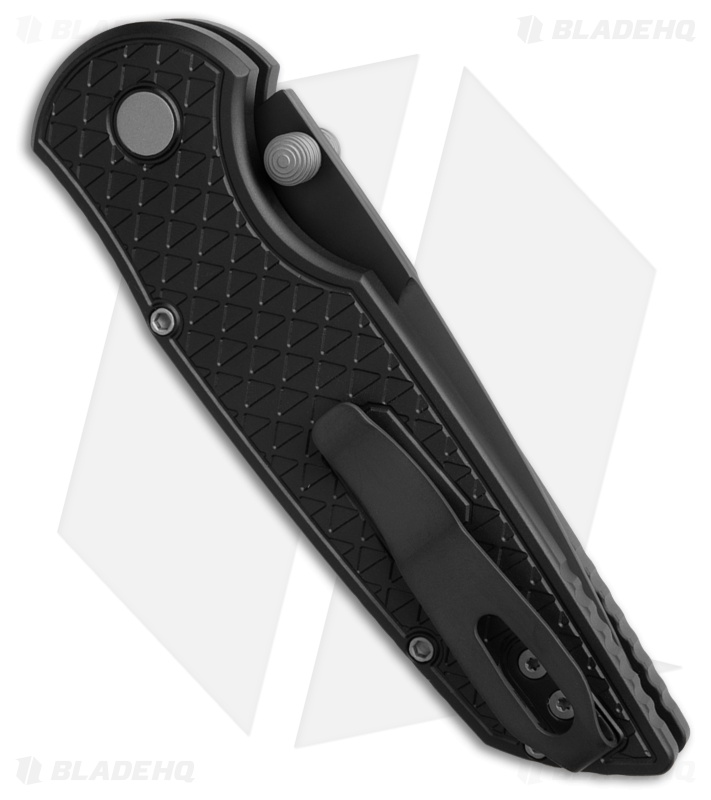Pro-Tech Integrity Button Lock Knife Relic Textured Black Aluminum (3.5" DLC)