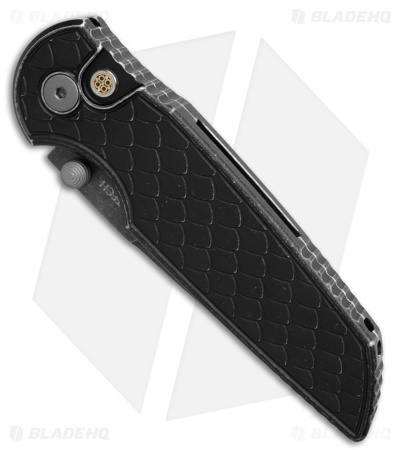 Pro-Tech TR-3 Integrity Button Lock Knife Battleworn Black (3.5" Acid Wash)