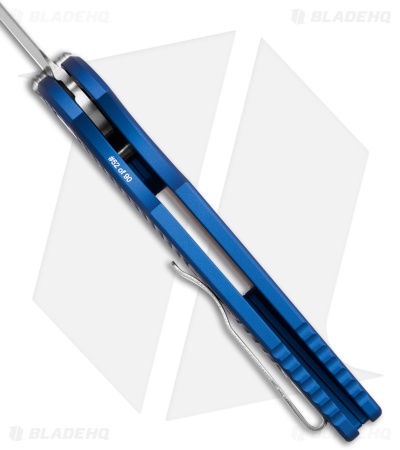 Pro-Tech TR-3 Integrity Button Lock Knife Blue Relic (3.5" Stonewash)