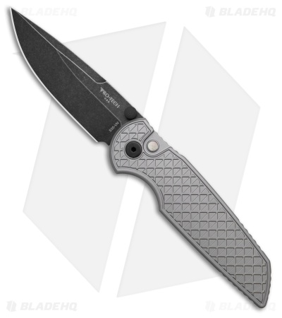 Pro-Tech TR-3 Integrity Button Lock Knife Gray Relic Aluminum (3.5" DLC)