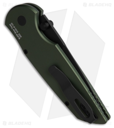 Pro-Tech TR-3 Integrity Button Lock Knife Green Aluminum (3.5" DLC) 
