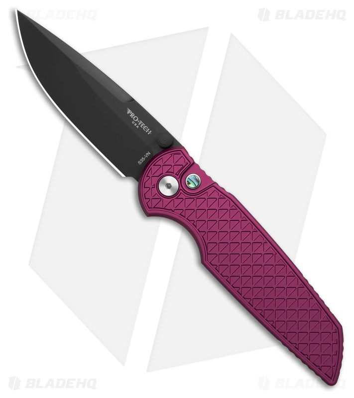 Pro-Tech TR-3 Integrity Button Lock Knife Purple Relic Aluminum