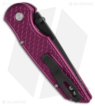 Pro-Tech TR-3 Integrity Button Lock Knife Purple Relic Aluminum (3.5" DLC)