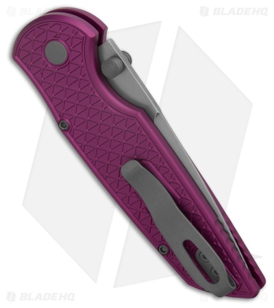 Pro-Tech TR-3 Integrity Button Lock Knife Purple Relic Aluminum (3.5" SW)
