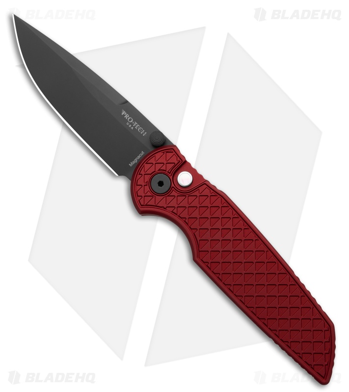 Pro-Tech TR-3 Integrity Button Lock Knife Red Relic Aluminum