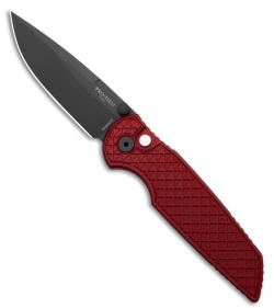 Pro-Tech TR-3 Integrity Button Lock Knife Red Relic Aluminum (3.5" DLC)