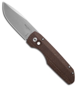 Vero Engineering + Pro-Tech Synapse Auto Knife Burlap Canvas Micarta (3.5" SW)