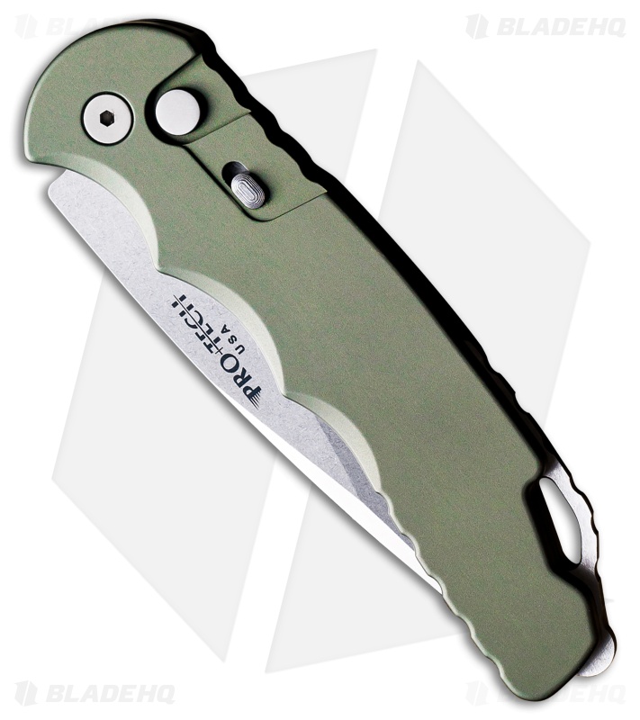 Pro-Tech TR-4 Automatic Knife Solid Green Aluminum (4" SW MagnaMax)