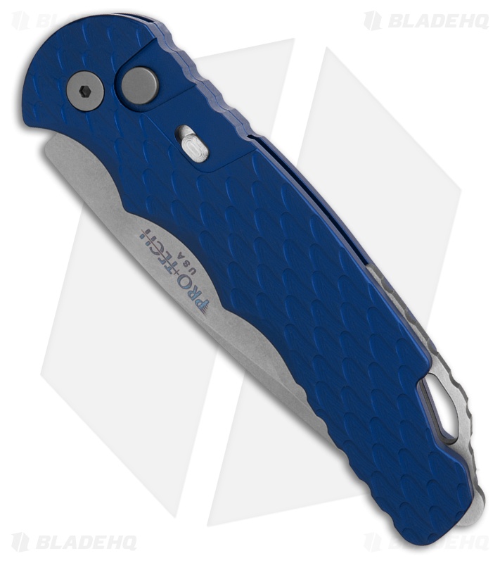 Pro-Tech TR-4 Tactical Response 4 Auto Knife Blue Feather Texture Al (4" SW)
