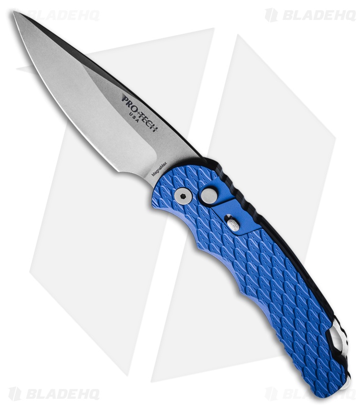 Pro-Tech TR-4 Tactical Response 4 Auto Knife Blue Feather Texture Al (4" SW)