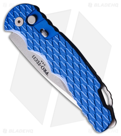 Pro-Tech TR-4 Tactical Response 4 Auto Knife Blue Feather Texture Al (4" SW)