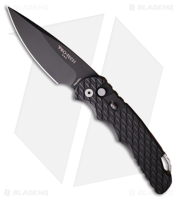 Pro-Tech TR-4 Tactical Response 4 Auto Knife Black Feather Texture Al (4" DLC)