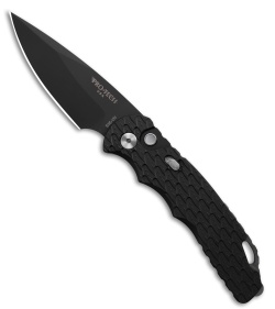 Pro-Tech TR-5 Automatic Knife Feather Texture Black Aluminum (3.25" Black DLC)