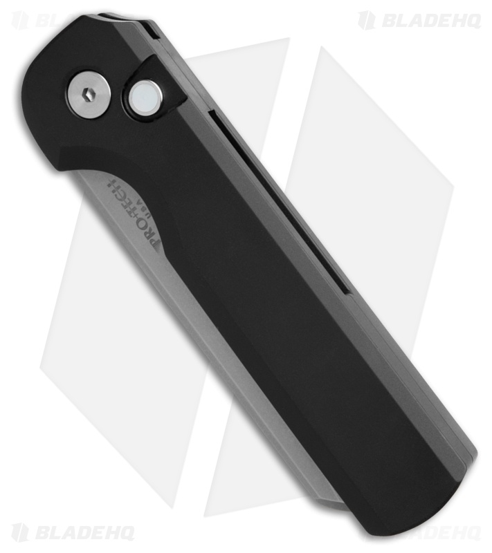Pro-Tech Slimfoot Automatic Knife Black Aluminum (3.1" Stonewash MagnaCut) 