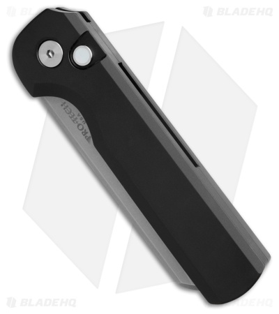 Pro-Tech Slimfoot Automatic Knife Black Aluminum (3.1" Stonewash MagnaCut) 