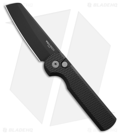 Pro-Tech Slimfoot Automatic Knife Black Textured Aluminum (3.1" DLC MagnaCut)