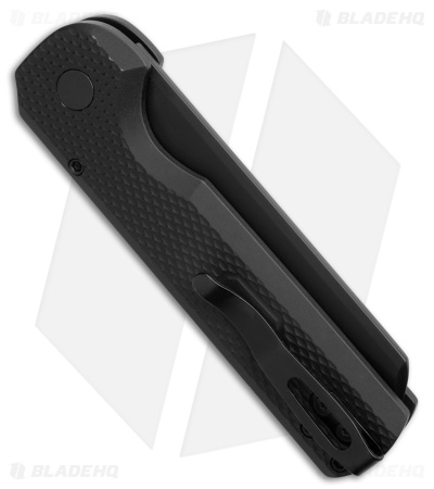 Pro-Tech Slimfoot Operator Automatic Knife Black Textured Aluminum (3.1" DLC)