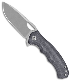 QSP Gorilla Liner Lock Knife Black Micarta (3.4" Stonewash)