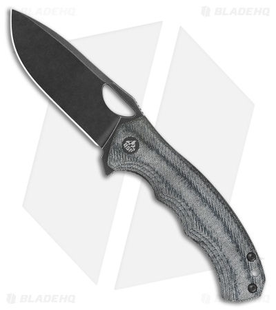 QSP Gorilla Liner Lock Knife Black Denim Micarta 3.4