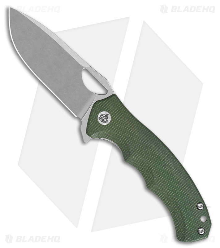 QSP Gorilla Liner Lock Knife Green Micarta 3.4 QSP Gorilla Liner Lock Knife Green Micarta 3.4