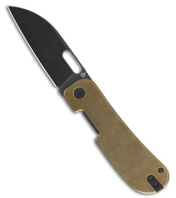 QSP Jacob Lundquist Variant PE Liner Lock Knife Bronze Titanium (3" Black SW)
