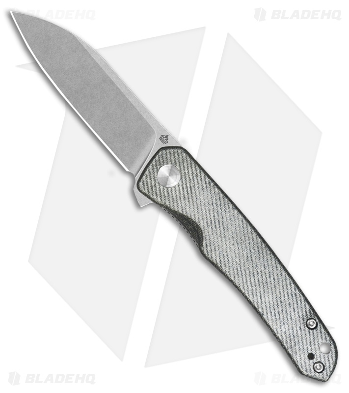 QSP Otter Liner Lock Knife Denim Micarta (2.7" Stonewash) QS140F1