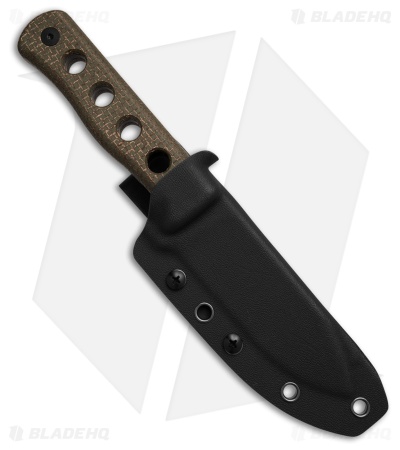 QSP Canary Fixed Blade Fixed Blade Knife Green Micarta (4.25" Black Stonewash)