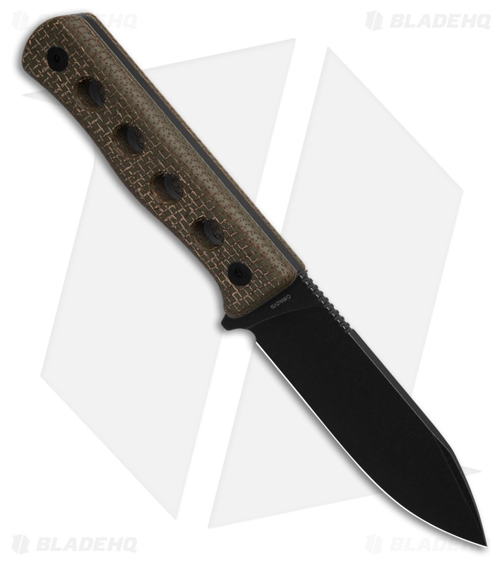 QSP Canary Fixed Blade Fixed Blade Knife Green Micarta (4.25" Black Stonewash)