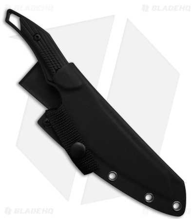 QSP T-Cook Fixed Blade Knife Black G-10 (5.3" Black)
