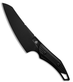 QSP T-Cook Fixed Blade Knife Black G-10 (5.3" Black)