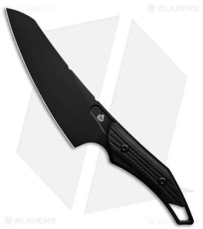 QSP T-Cook Fixed Blade Knife Black G-10 (5.3" Black)