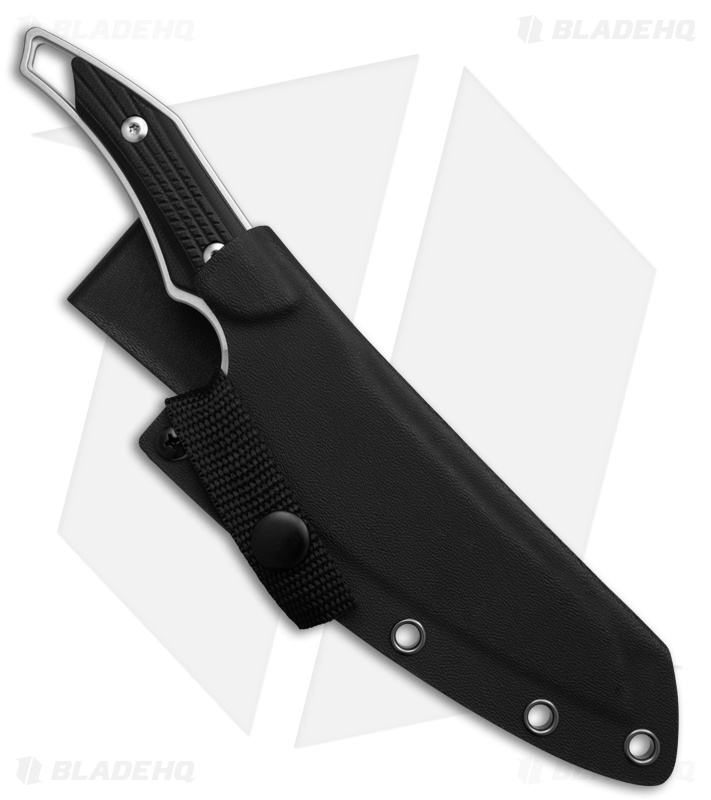 QSP T-Cook Fixed Blade Knife Black G-10 (5.3" Stonewash)