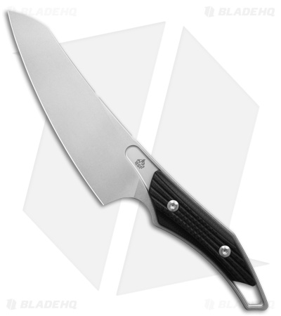 QSP T-Cook Fixed Blade Knife Black G-10 (5.3" Stonewash)