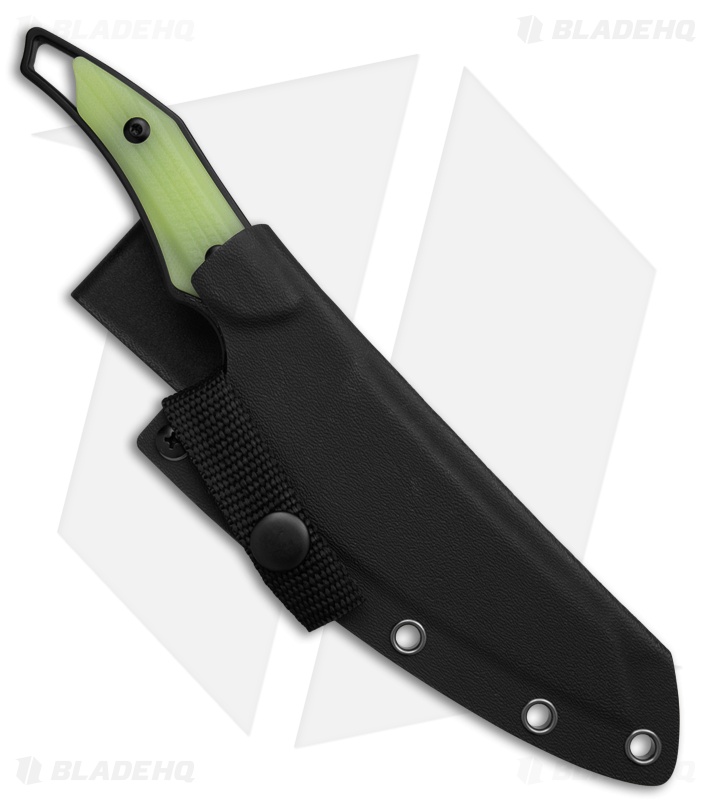 QSP T-Cook Fixed Blade Knife Glow-In-The-Dark G-10 (5.3" Black)